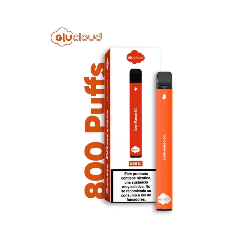 VAPER GLUCLOUD LARGE 1300 PUFFS SOUR MANGO X 1 UND
