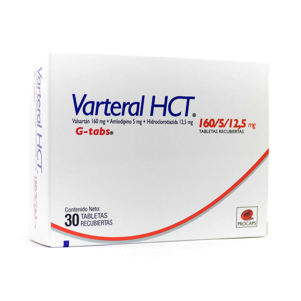 VARTERAL HCT (RG) TABLETAS 160/5/12.5MG CAJA X 30 UNDS