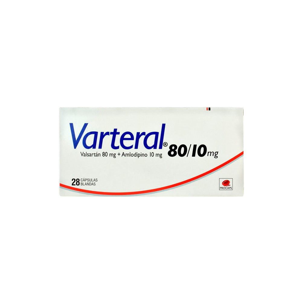 VARTERAL (RG) CAPSULAS 80/10 MG CAJA X 28 UNDS