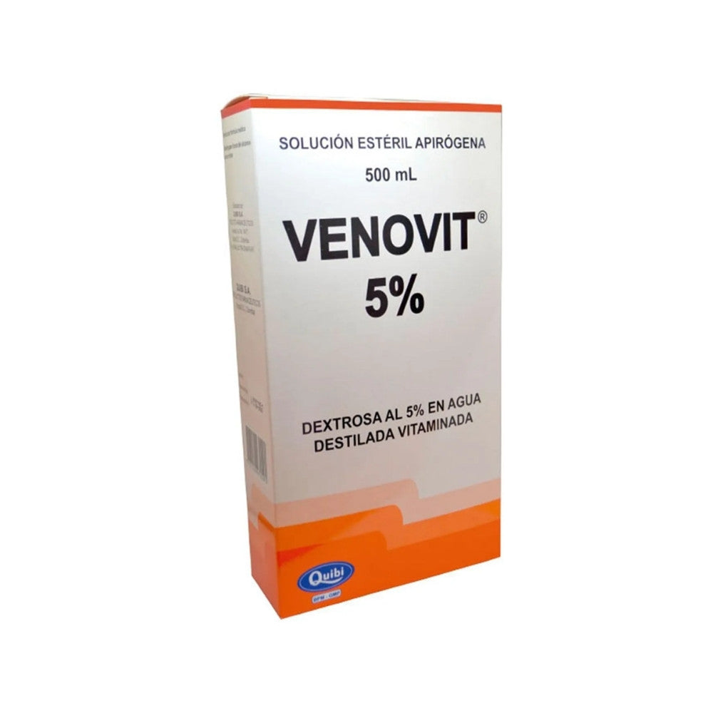 VENOVIT AGUA DESTILADA SOLUCION INTRAVENOSA 5% CAJA 500 ML
