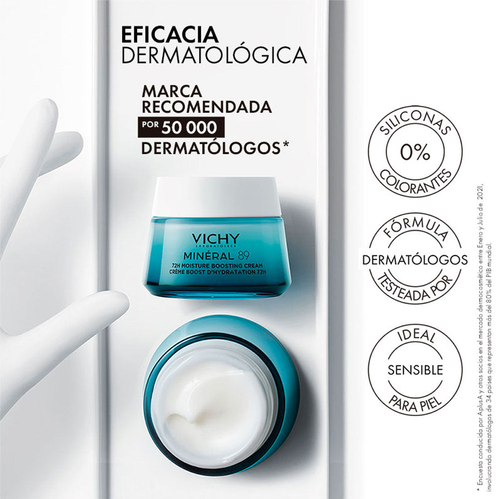 VICHY MINERAL 89 BOOSTER 72H CREMA HIDRATANTE POTE 50 ML