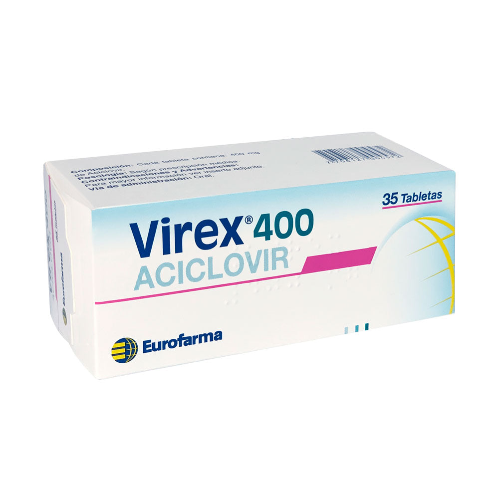 VIREX TABLETAS 400 MG CAJA X 35 UNDS