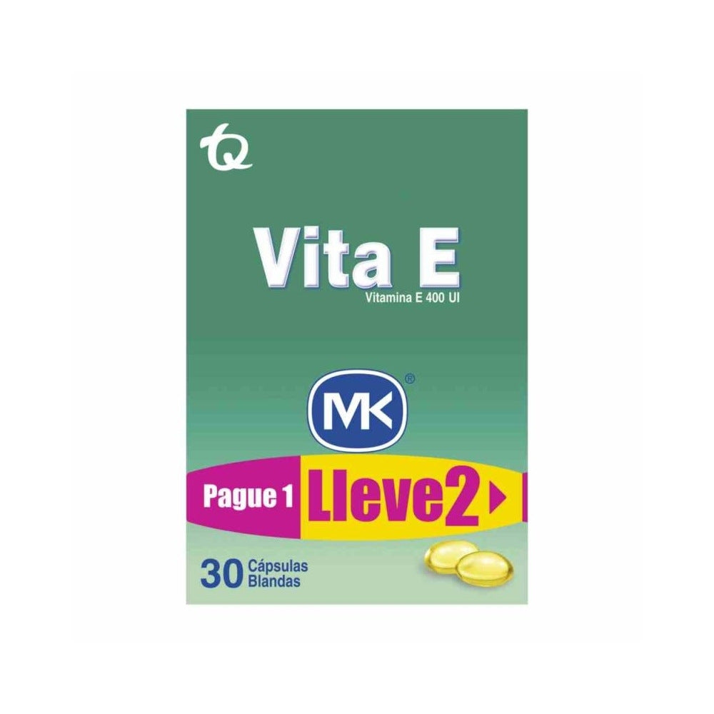 VITA E MK X 30 CAPSULAS 400 UI CAJA PAGUE 1 LLEVE 2
