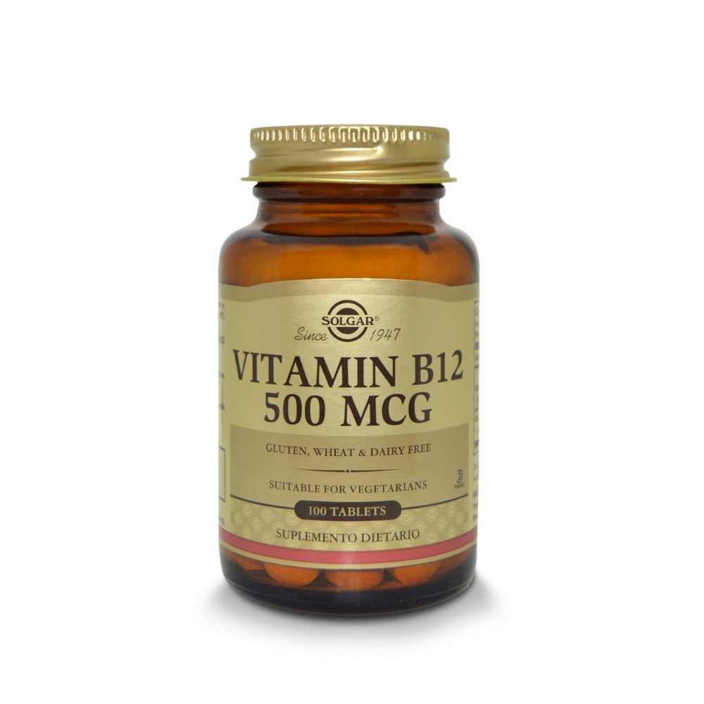 VITAMIN B12 SOLGAR TABLETAS 500 MCG FRASCO X 100 UNDS