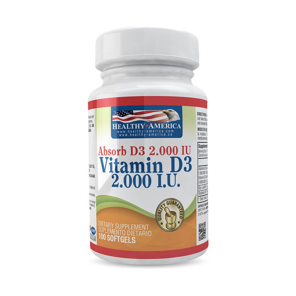 VITAMIN D3 CAPSULAS 2000 UI FRASCO X 100 UNDS