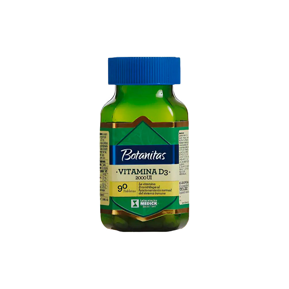 VITAMINA D3 TABLETAS 2000 UI FRASCO X 90 UNDS