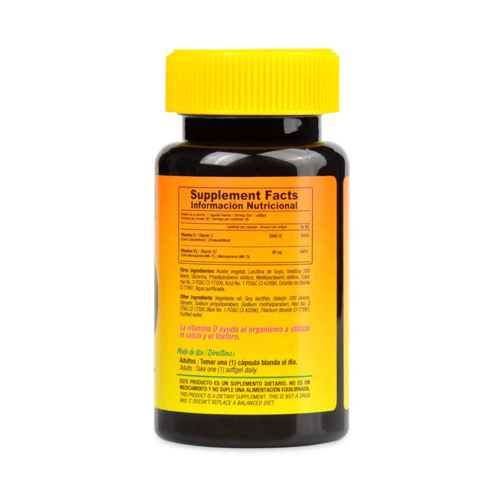 VIT.D + VIT.K2 GOOD NATURAL SOFT GELS FRASCO X 90 UNDS
