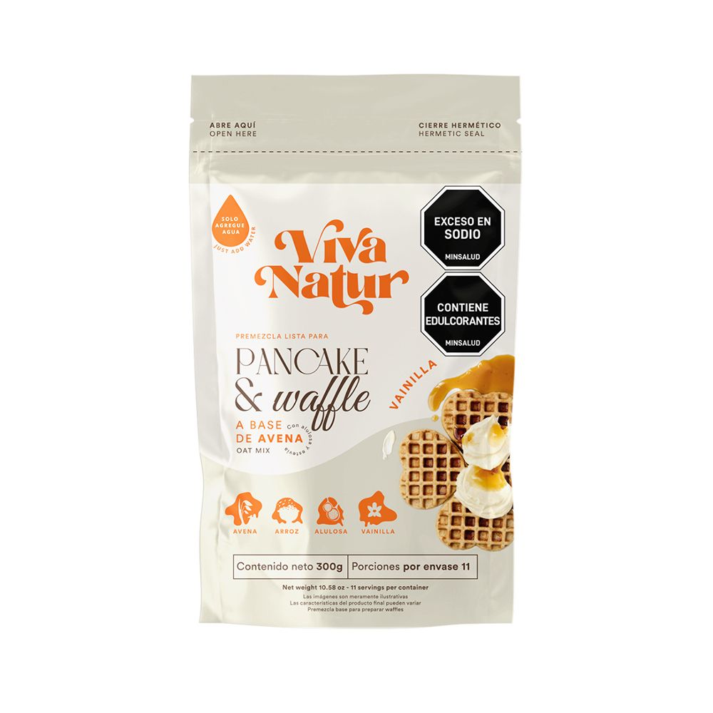 VIVA NATUR MEZCLA DE WAFFLES VAINILLA BOLSA 300 G