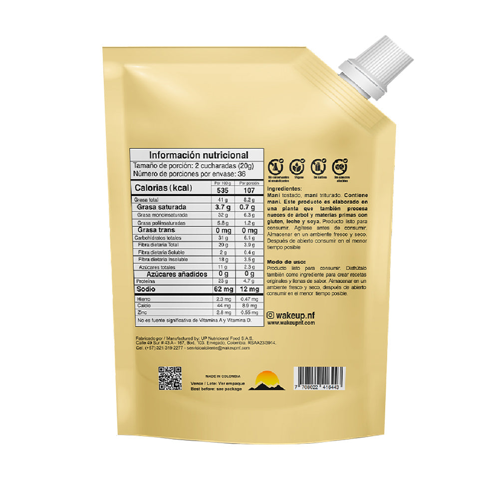 WAKEUP CREMA DE MANI CRUNCHY DOYPACK 720 G