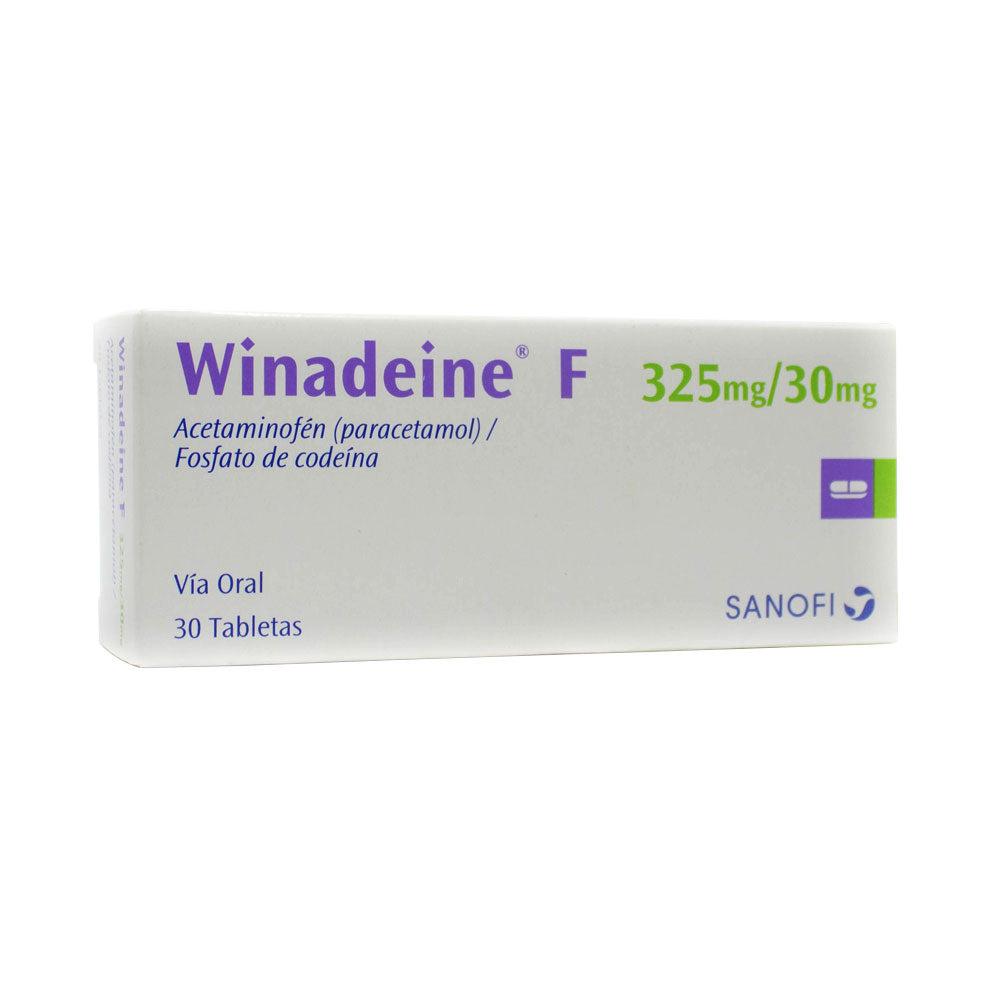 WINADEINE F TABLETAS 325MG/30MG CAJA X 30 UNDS