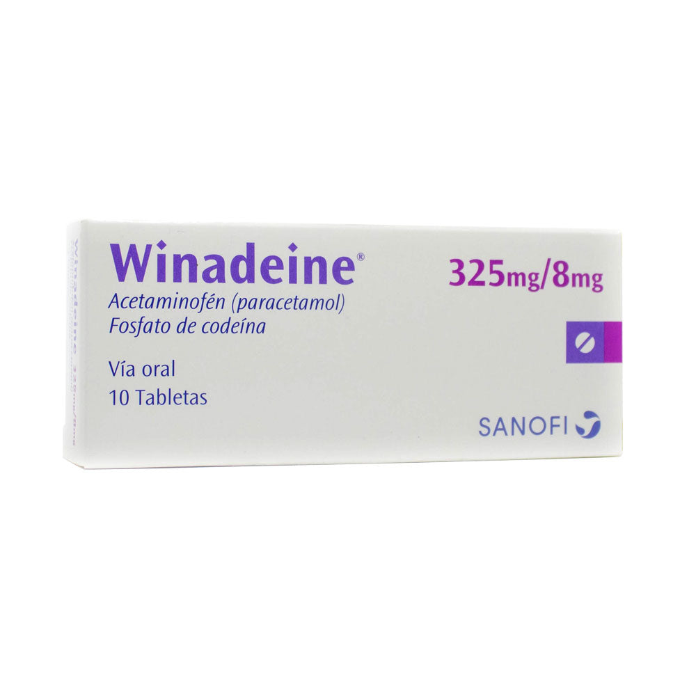 WINADEINE TABLETAS 325/8MG CAJA X 10 UNDS