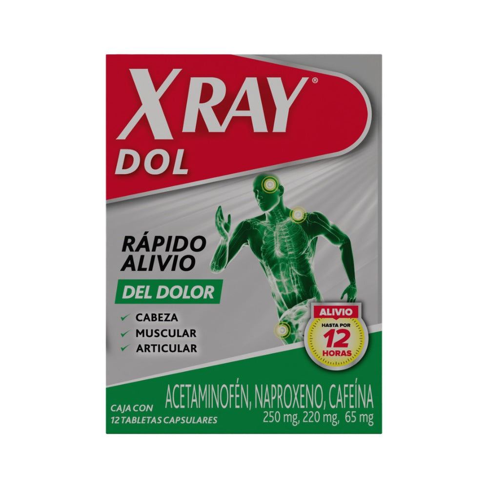 X RAY DOL ANALGESICO TABLETAS CAJA X 12 UNDS