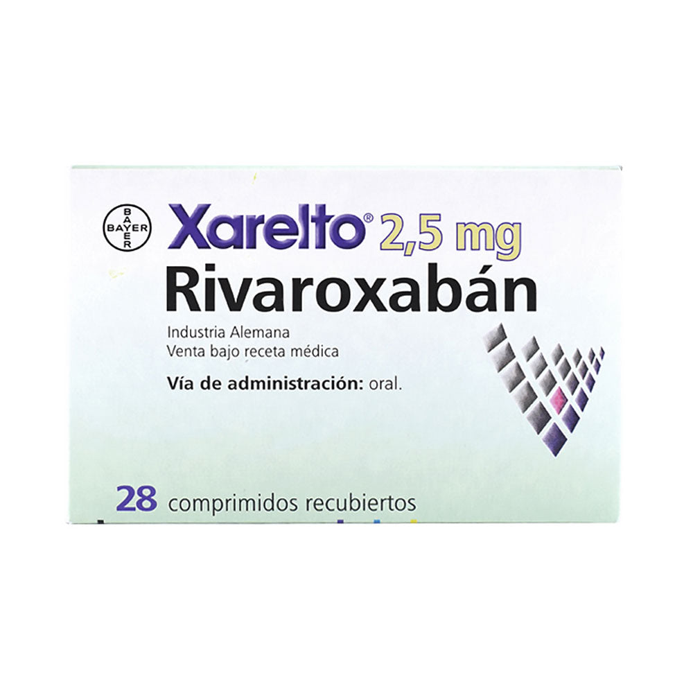 XARELTO TABLETAS 2.5 MG CAJA X 28 UNDS