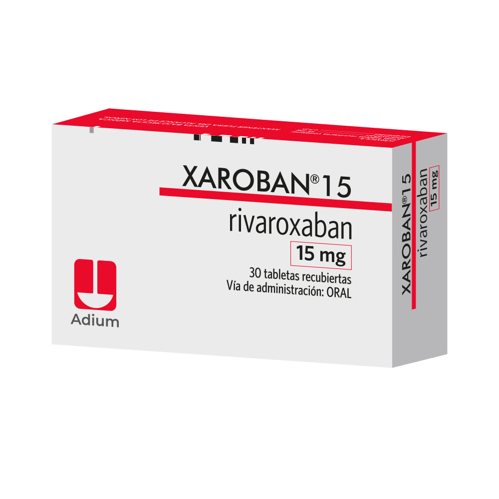 XAROBAN (RG TABLETAS RECUBIERTAS 15 MG CAJA X 30 UNDS