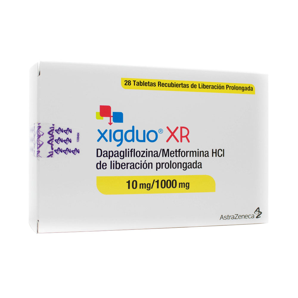 XIGDUO XR TABLETAS 10MG/1000MG CAJA X 28 UNDS