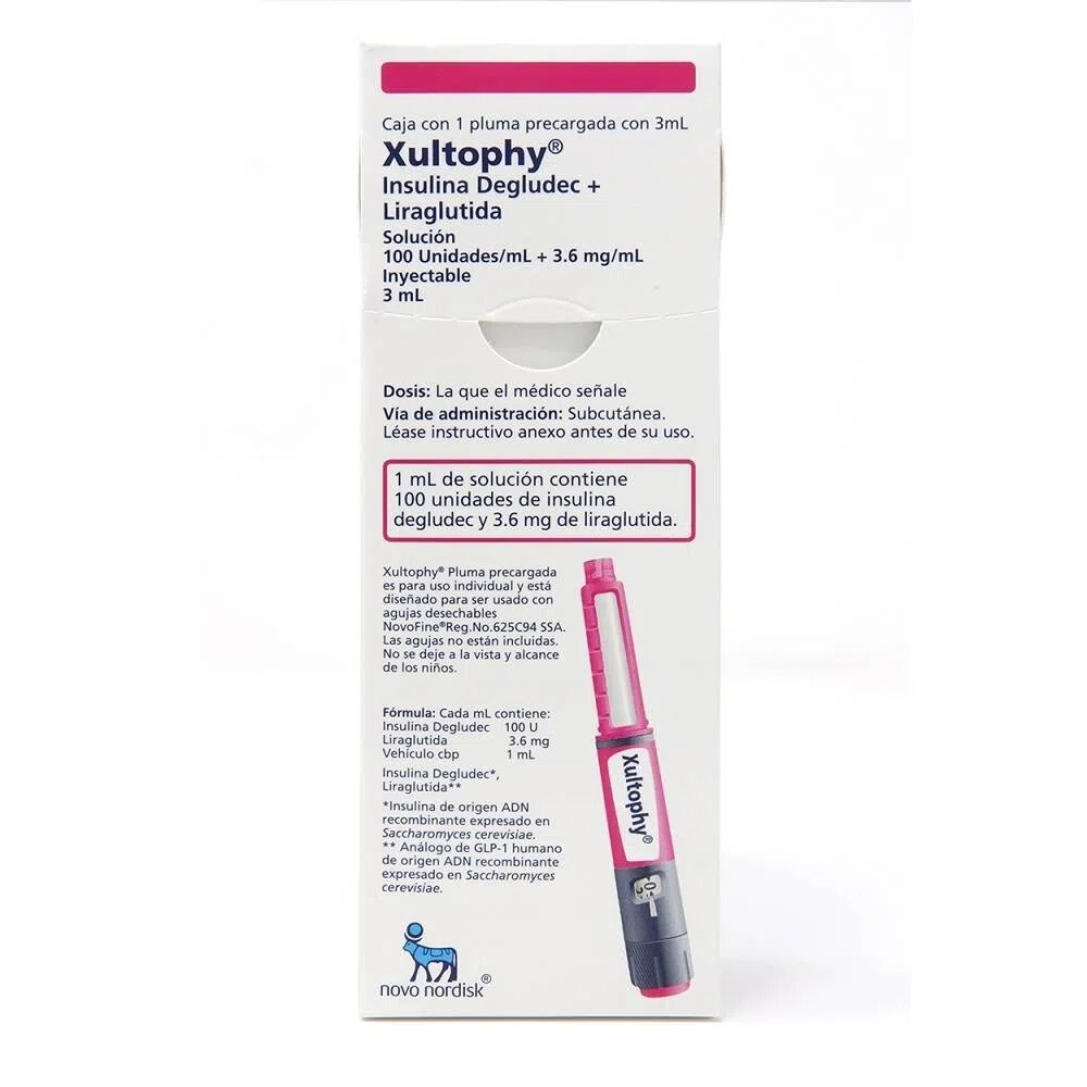 XULTOPHY (CF) PLUMA 100U/3.6MG CAJA X 1 UND