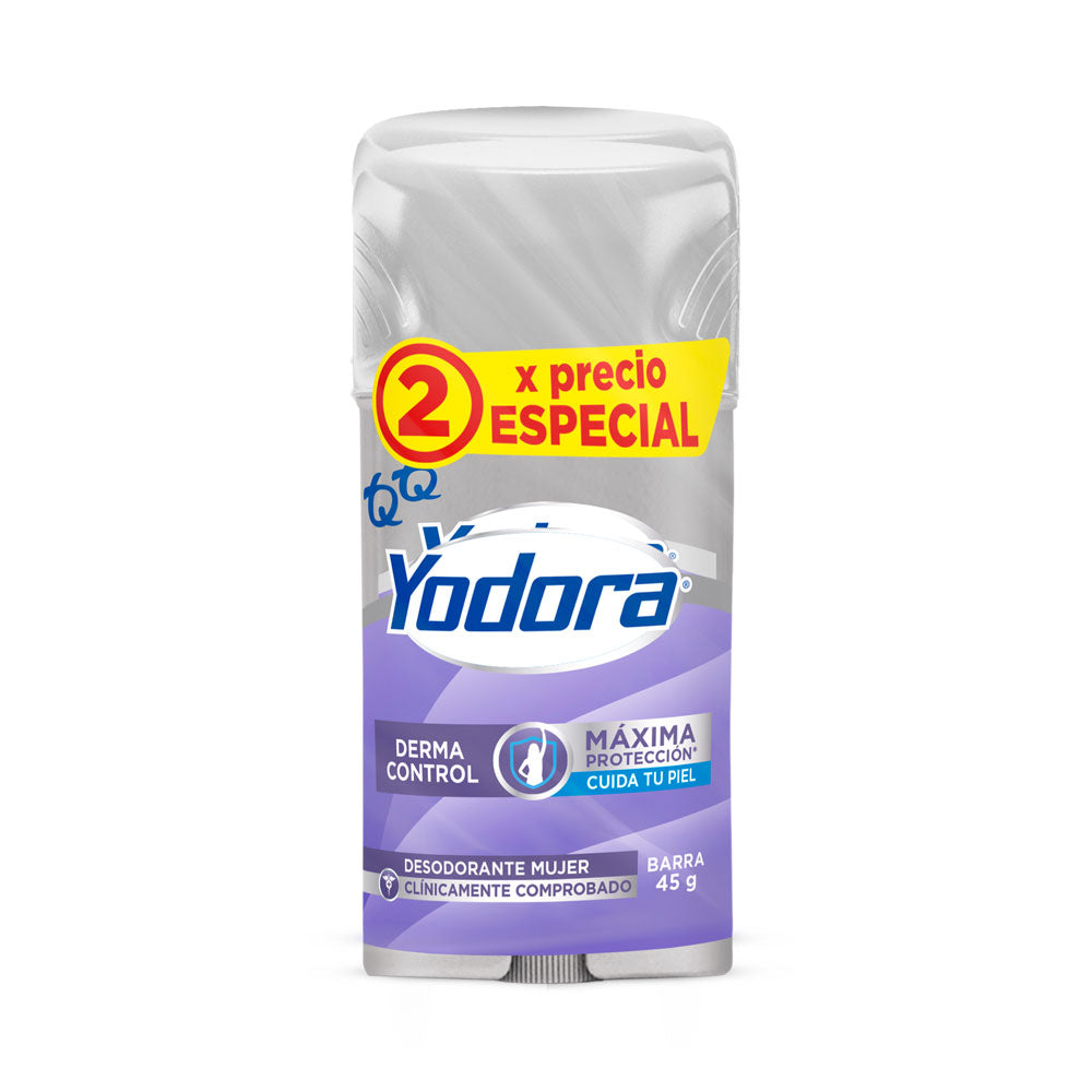 YODORA DERMA CONTROL+++ BARRA FRASCO 2 X 45 G