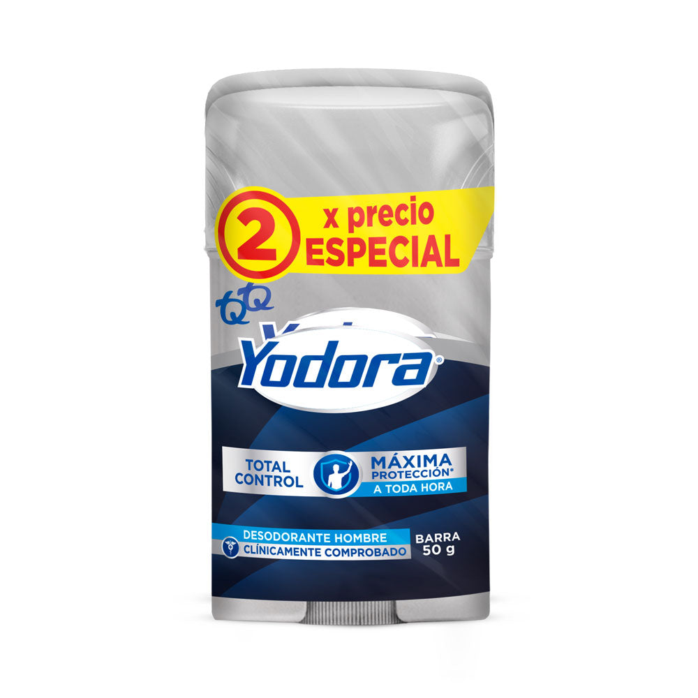 YODORA TOTAL CONTROL+++ BARRA FRASCO 2 X 50 G