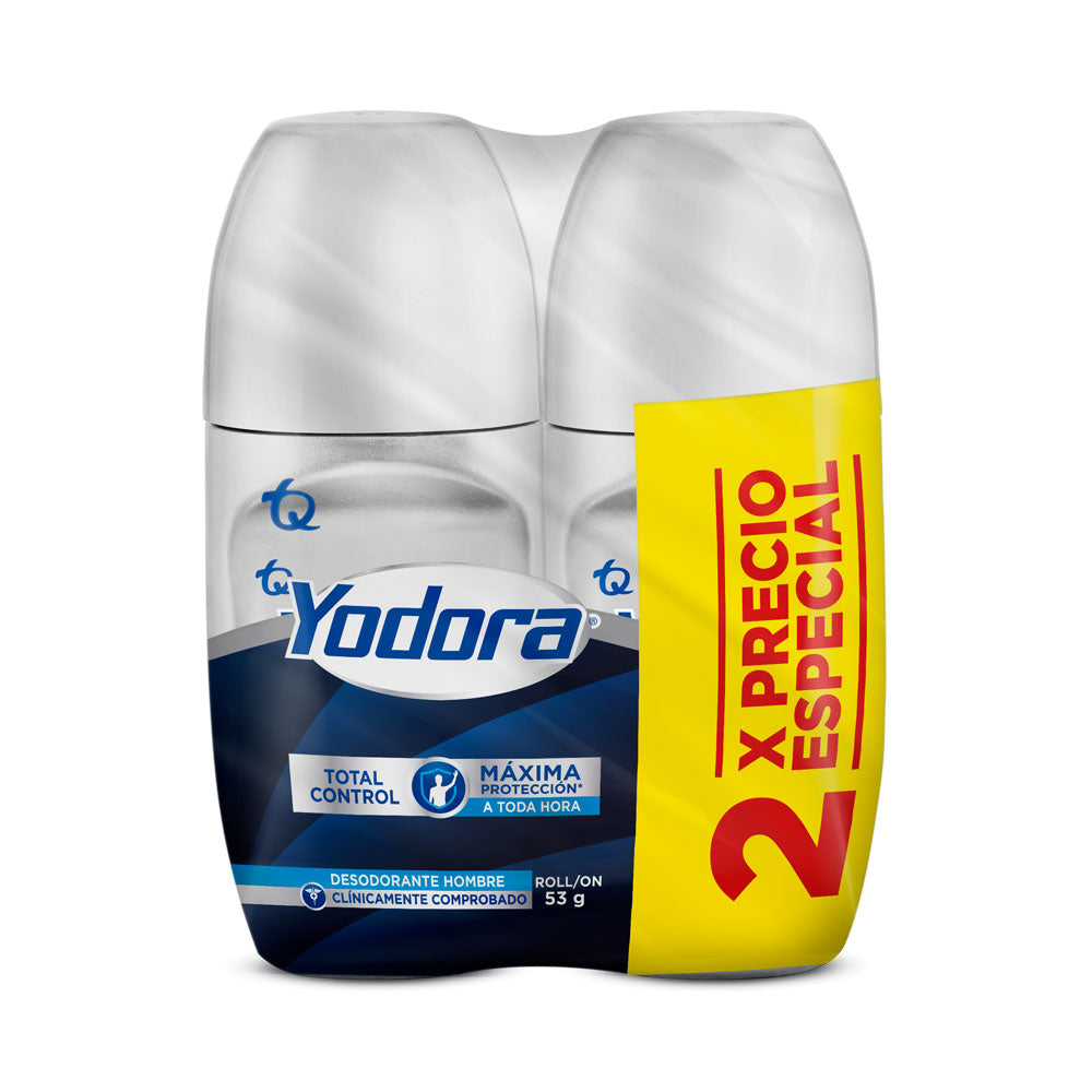 YODORA TOTAL CONTROL+++ ROLL ON FRASCO 2 X 53G