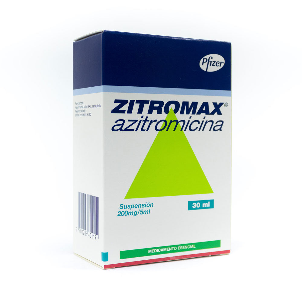 ZITROMAX SUSPENSION 200 MG CAJA 30 ML
